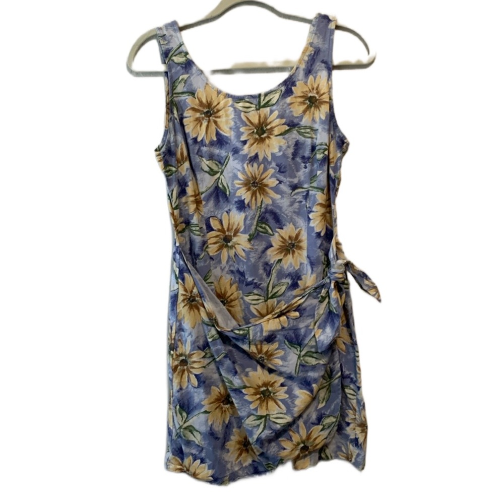 Vintage California Concept Floral Wrap Front Mini Dress